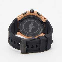 Bernhard H Mayer Black Two Tone Stainless Steel Rubber Victor Chronograph Men's Wristwatch 50 mm
