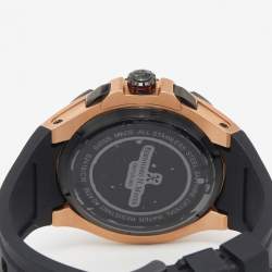 Bernhard H Mayer Black Two Tone Stainless Steel Rubber Victor Chronograph Men's Wristwatch 50 mm