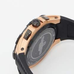 Bernhard H Mayer Black Two Tone Stainless Steel Rubber Victor Chronograph Men's Wristwatch 50 mm