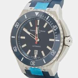 Bernhard H. Mayer Blue Ceramic Stainless Steel Rubber Limited Edition PowerMaster Blue BH44T/CW Men's Wristwatch 44 mm