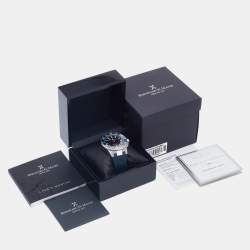 Bernhard H. Mayer Blue Ceramic Stainless Steel Rubber Limited Edition PowerMaster Blue BH44T/CW Men's Wristwatch 44 mm