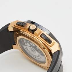 Bernhard H Mayer Black Ceramic Rose Gold PVD Stainless Steel Rubber Exemplar Rose Gold Limited Edition Men's Wristwatch 46 mm