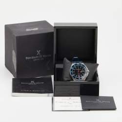 Bernhard H. Mayer Blue Ceramic Stainless Steel Rubber Limited Edition PowerMaster Blue BH44T/CW Men's Wristwatch 44 mm
