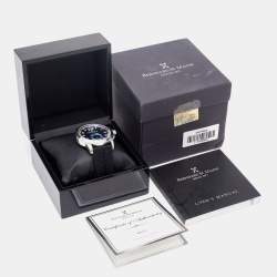 Bernhard H. Mayer Blue Stainless Steel Silicone Drift BH01P/CW Men's Wristwatch 44 mm