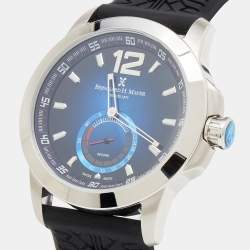 Bernhard H. Mayer Blue Stainless Steel Silicone Drift BH01P/CW Men's Wristwatch 44 mm