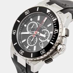 Bernhard H. Mayer Black Stainless Steel Rubber PowerMaster Chronograph BH43T/CW Men's Wristwatch 44 mm