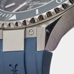 Bernhard H. Mayer Blue Ceramic Stainless Steel Rubber Limited Edition PowerMaster Blue BH44T/CW Men's Wristwatch 44 mm