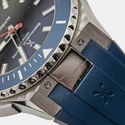Bernhard H. Mayer Blue Ceramic Stainless Steel Rubber Limited Edition PowerMaster Blue BH44T/CW Men's Wristwatch 44 mm