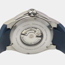 Bernhard H. Mayer Blue Ceramic Stainless Steel Rubber Limited Edition PowerMaster Blue BH44T/CW Men's Wristwatch 44 mm
