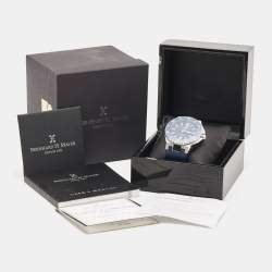 Bernhard H. Mayer Blue Ceramic Stainless Steel Rubber Limited Edition PowerMaster Blue BH44T/CW Men's Wristwatch 44 mm