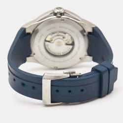 Bernhard H. Mayer Blue Ceramic Stainless Steel Rubber Limited Edition PowerMaster Blue BH44T/CW Men's Wristwatch 44 mm