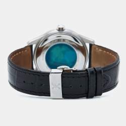 Pre Owned Bernhard H. Mayer Black Stainless Steel Leather Force Ultimate B2499/CW Men's Wristwatch 41 mm