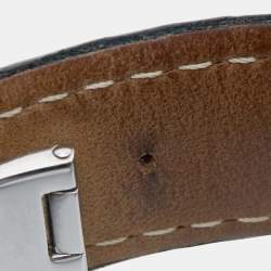 Pre Owned Bernhard H. Mayer Black Stainless Steel Leather Force Ultimate B2499/CW Men's Wristwatch 41 mm