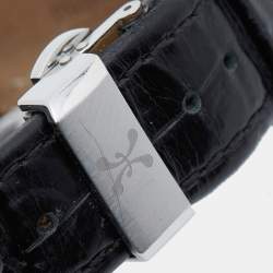 Pre Owned Bernhard H. Mayer Black Stainless Steel Leather Force Ultimate B2499/CW Men's Wristwatch 41 mm