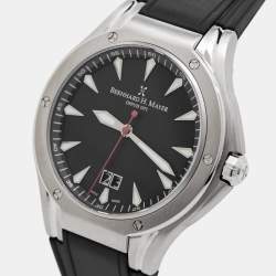 Bernhard H. Mayer Black Stainless Steel Rubber Le Classique BH33P/CW Men's Wristwatch 42 mm