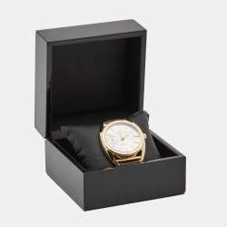 Bernhard H.Mayer Silver Rose Gold PVD Plated Stainless Steel Leather Mecanique BH30/CWR Men's Wristwatch 44 mm