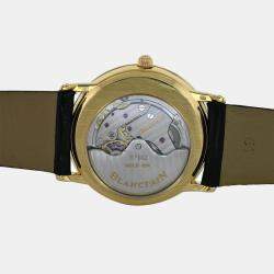 Blancpain White 18k Yellow Gold Villeret 0071-1418 Automatic Men's Wristwatch 33 mm