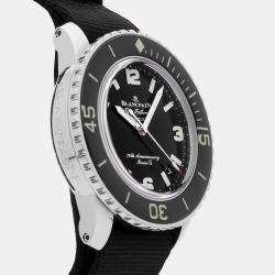 Pre Owned Blancpain Fifty Fathoms 70th Anniversary Act 1 Series II Limited Edition 5010B-1130-NABA Automatic Black Stainless Steel Men’s Wristwatch 42mm
