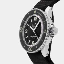 Pre Owned Blancpain Fifty Fathoms 70th Anniversary Act 1 Series II Limited Edition 5010B-1130-NABA Automatic Black Stainless Steel Men’s Wristwatch 42mm