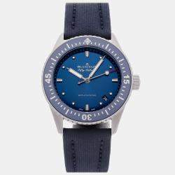 Pre Owned Blancpain Fifty Fathoms 5100-1140-O52A Automatic Blue Stainless Steel Men’s Wristwatch 38 mm