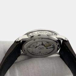 Pre Owned Blancpain Leman Ultra Slim Big Date 2150-1127-53 Automatic White Stainless Steel Men's Wristwatch 38 mm