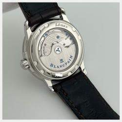 Pre Owned Blancpain Leman Ultra Slim Big Date 2150-1127-53 Automatic White Stainless Steel Men's Wristwatch 38 mm