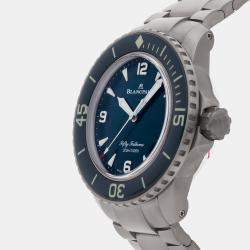 Pre Owned ساعة يد رجالية بلانكبين فيفتي فاثومز 5015-12B40-98B مستعملة