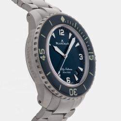 Pre Owned ساعة يد رجالية بلانكبين فيفتي فاثومز 5015-12B40-98B مستعملة