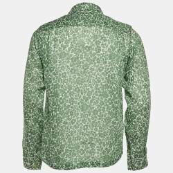 Bode Green Print Rayon Full Sleeve Shirt S/M