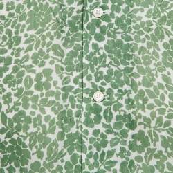 Bode Green Print Rayon Full Sleeve Shirt S/M