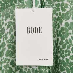 Bode Green Print Rayon Full Sleeve Shirt S/M