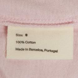 Pre Owned Bode Pink Printed Jersey Velvet Applique T-shirt S