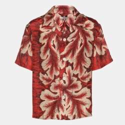 Pre Owned Bode Multicolor Printed Silk Button Front Shirt L