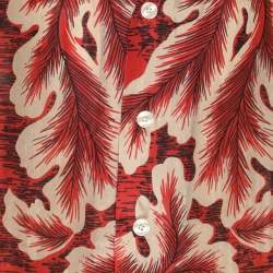 Pre Owned قميص بودي أمامي بأزرار حريري ملون مطبوع مقاس كبير - لارج