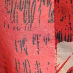 Pre Owned قميص بودي أمامي بأزرار حريري ملون مطبوع مقاس كبير - لارج