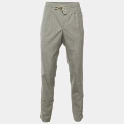 Pre Owned Boggi Milano Grey Wool Trousers M/L