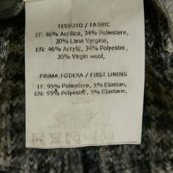 Boggi Milano Grey Checks Wool Blend Single Breasted Blazer L