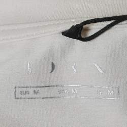 Born Living Yoga White Chalk Logo Print Jersey T-Shirt M