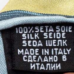 Pre Owned Boss By Hugo Boss Blue Diagonal Striped Textured Silk Tie