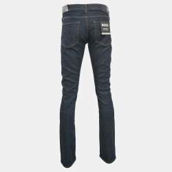 Pre Owned Boss By Hugo Boss Navy Blue Denim Delaware Slim Fit Jeans L Waist 34"