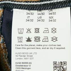 Pre Owned Boss By Hugo Boss Navy Blue Denim Delaware Slim Fit Jeans L Waist 34"