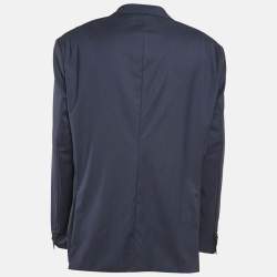 Pre Owned Boss By Hugo Boss Navy Blue Wool Phoenix Blazer 4XL