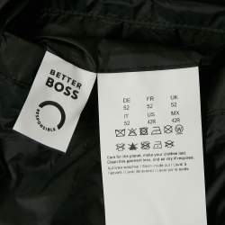 Pre Owned Boss By Hugo Boss Black Nylon Zip-Up Puffer Vest Jacket XL