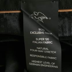 Pre Owned Boss By Hugo Boss Black Wool Zip-Up Jacket M