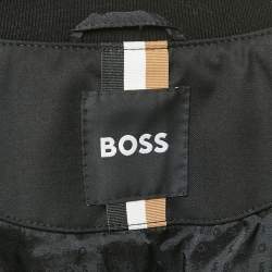Pre Owned Boss By Hugo Boss Black Wool Zip-Up Jacket M