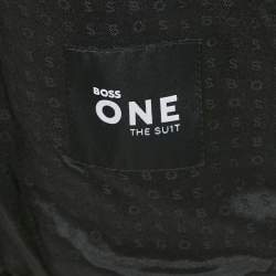 Pre Owned Boss By Hugo Boss Black Wool Zip-Up Jacket M