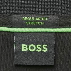 Pre Owned Boss By Hugo Boss Black Cotton Paddy Mirror Polo T-Shirt S
