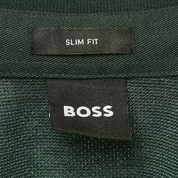 Pre Owned Boss By Hugo Boss Green Patterned Cotton Slim Fit Polo T-Shirt S