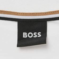 Pre Owned تي شيرت بوس باي هوغو بوس قطن جيرسي أبيض تيفرت صغير