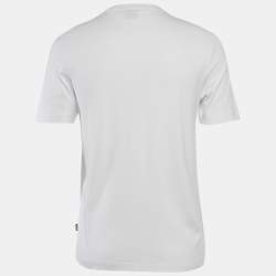 Pre Owned تي شيرت بوس باي هوغو بوس قطن جيرسي أبيض تيفرت صغير